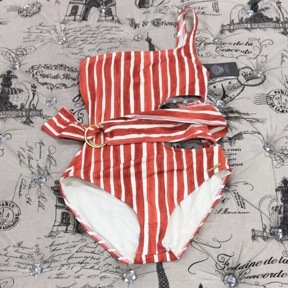 VINCE CAMUTO One Shoulder Wrap Swimsuit - Picture 4 of 8